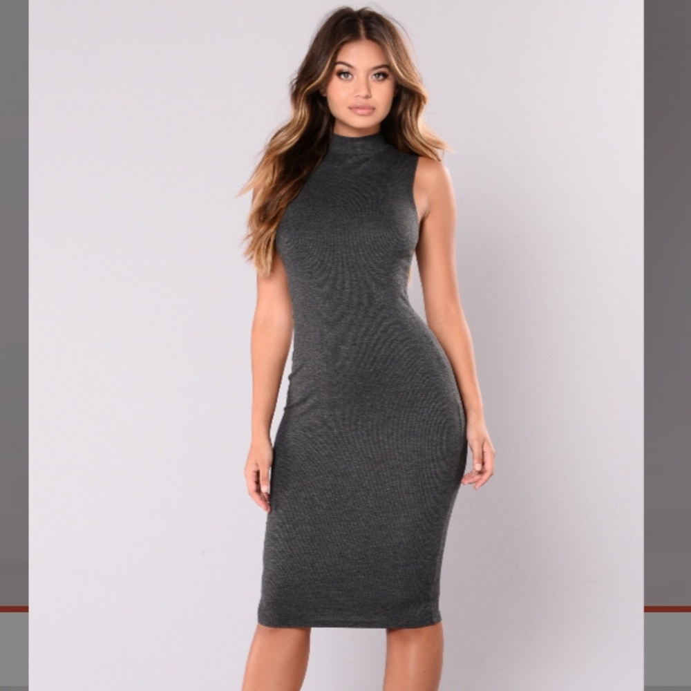 Rydell Midi Dress - Charcoal